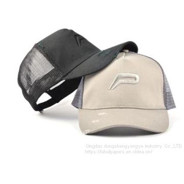 HOt selling 3D 100% Cotton embroidery custom mesh trucker cap and hat