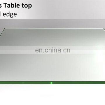 Factory Price Rectangle Tempered Glass Dining Table Top Polished Edge for Factory Price