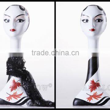 Wholesale Cheaper Head Mannequin, RetroStyle Mannequin Head Window Dispaly Plastic Female Head Realistic Head Manikin,H1060 photo-2