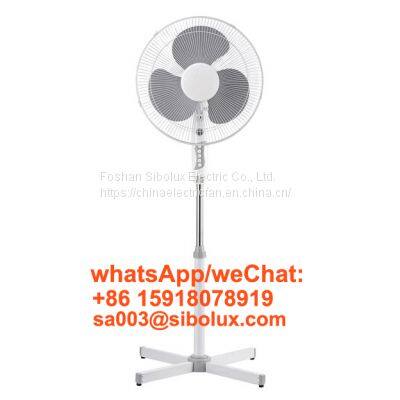 Sibolux 16 inch electric plastic stand fan standing fan with cross base