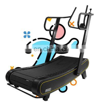 exercise treadmills suitable for HIITCurved treadmill & air runner running machine with high-end display burn more 30% calories