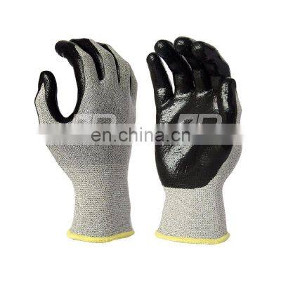 Anti Cut Resistant Level 5 Nitrile Smooth Coated Cut Proof Gloves photo-3