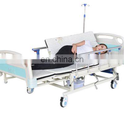 Foldable medical 2 function manual medical hospital bed with good price