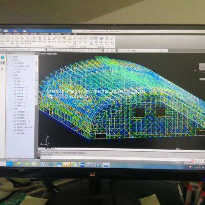 prefab steel structure space frame light steel coal storage grid structure