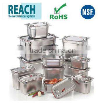 Rohs Approval stainless steel kitchenware gn pan/ice cream pan