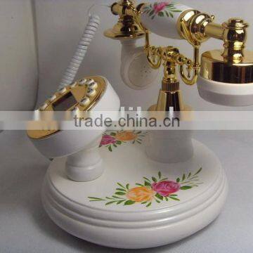 Old style telephone,single line telephone,porcelain phone