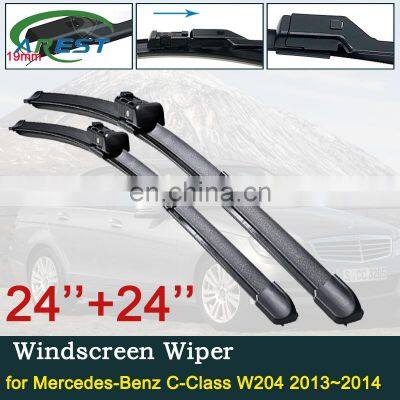 for Mercedes-Benz C-Class W204 2013~2014 Car Wiper Blade Front Window Windscreen Windshield Wipers Car Accessories Stickers