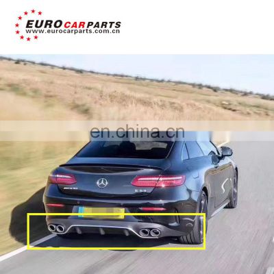 2019 E class C238 E53 diffuser for C238 to E53 rear bumper diffuser with exhaust tips high quality PP material