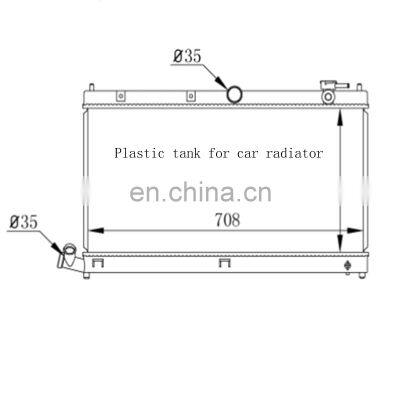 pa66 gf30 water tank for aluminum car radiator for gm