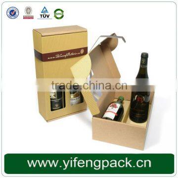 Customized paper packaging boxes for packing wine, wholesale wine carton box