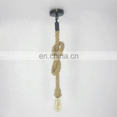 Retro Single Head Hemp Rope Pendant light E27 Vintage Decoration Edison Lamp