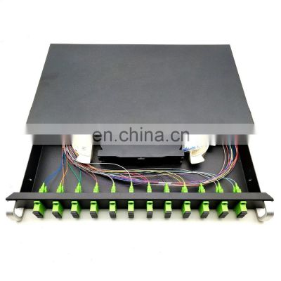 24 port 1U SC LC FC ST 19 Inch fiber patch panels backbone Single Mode Multi Mode Patch Panel