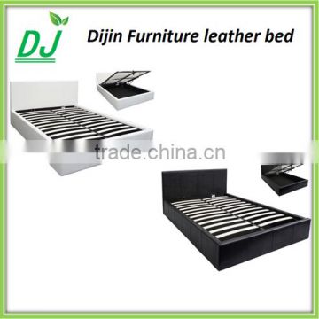 Modern Style Hot Sale Leather Bed Wood Double Bed Designs With Box                        
                                                Quality Choice