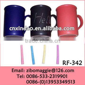 Colorful U Shape Personalized Porcelain Chalk Cup for Wholesale Porcelain Tea Cup