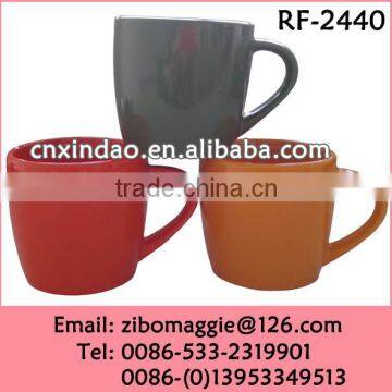 Belly Shape Beautiful Porcelain Glazed Coffee Mug with Wholesale Price for Gift