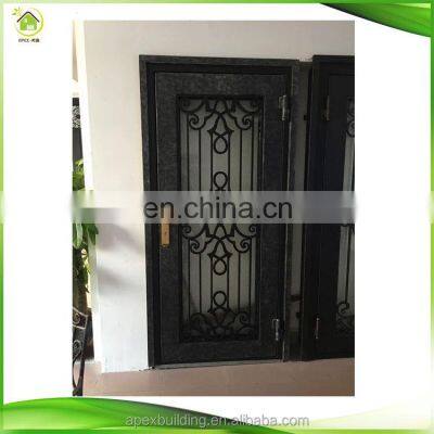 Simple Wrought Rod Iron Single Front Doors Price photo-2