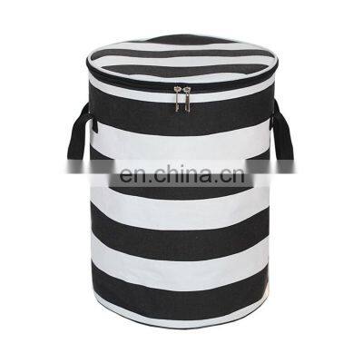 wholesale hot sale foldable polyester toy canvas storage basket and kids play mat