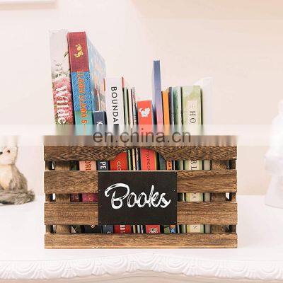 Vintage Home Garden Stacking Wooden Rustic Wood Crate photo-5