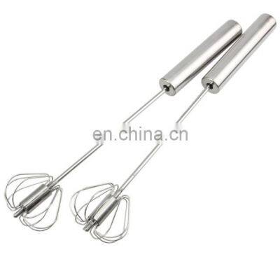 Custom Mini Rotary Stainless Steel Rotating Egg Whisk