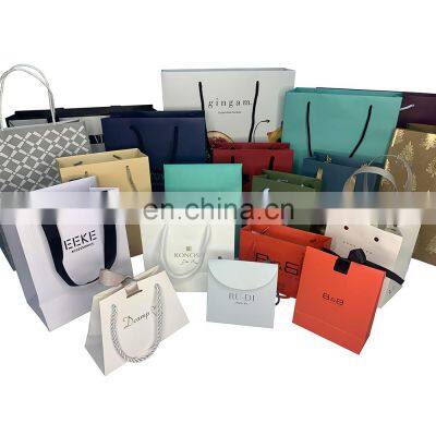 Printed Mixed Color Kraft Gift Craft Shopping Paper Bag With Handles paper bags with your own logo paper bag with window