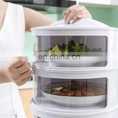Clear Popular Stackable Food Cover Taizhou 2020 Amazon New Multilayer Pop up Tudung Saji Food Cover Insulation Rattan Food Cover