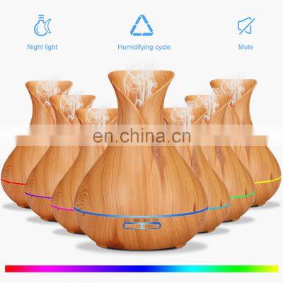500ml Big Vase LED Light Room Aroma Diffuser Cool Mist Wholesale Air Ultrasonic Humidifier photo-4