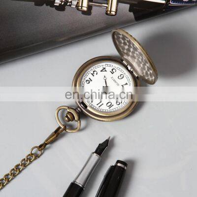 GOHUOS High Quality Alloy Simple Vintage Pocket Wrist Watch Quartz Analog Large Face Watch photo-3
