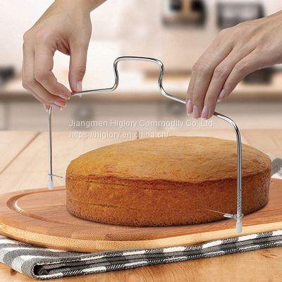 Adjustable Stainless Steel Double Wire Cake Layerer Slicer machine Baking Tool Cake Cutter and Divider Cake Slice