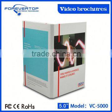 New arrived 5 inch japaness video brochure