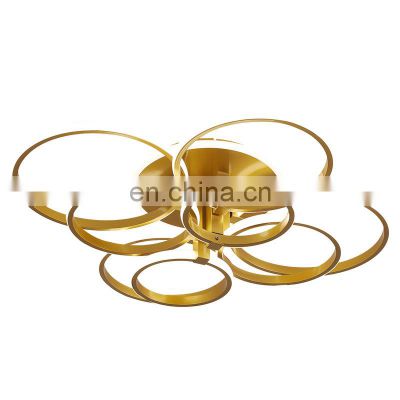 Gold White Modern LED Chandelier Lighting Indoor Decorative Ceiling Light Modern Living Room Bedroom Ceiling Light