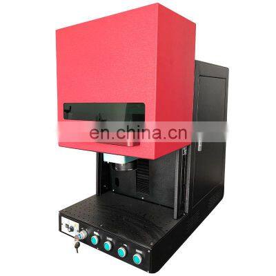 Full closed cover JPT Raycus 30w 50w fiber laser marking machine