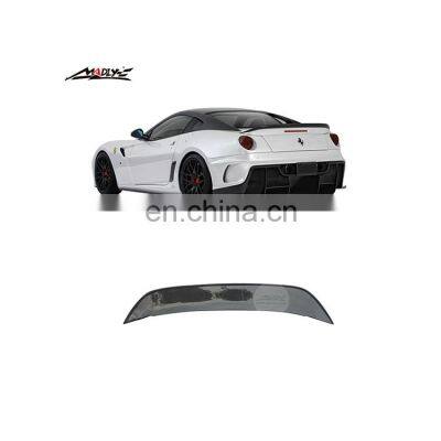 Madly F599 Rear Spoiler for Ferrari 599 GTB Rear Wing for Ferrari F599 body kits V style Carbon Fiber Material