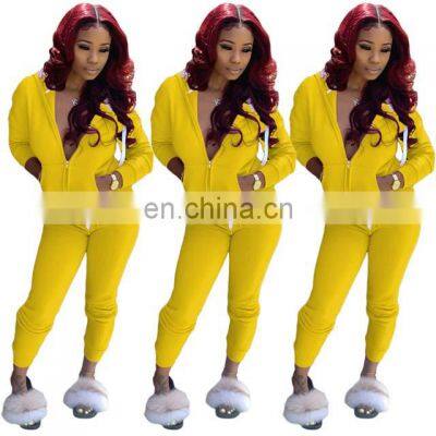 Wholesale Fall Jogging Womens Zip Up Tracksuit