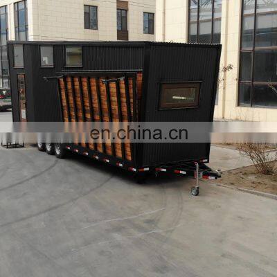 Prefab Container Mini Movable Mobile Modular Homes Field Site Office Trailer Tiny House On Wheels For Sale photo-5
