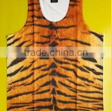 Tank tops with sublimation on cotton fabric