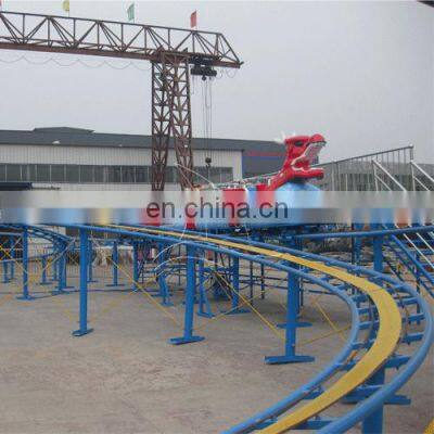 Outdoor kids and adult funfair entertainment equipment amusement park rides slide dragon roller coaster for sale