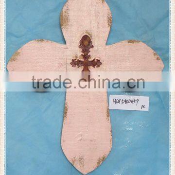 wholesale decorative shabby chic wooden cross for home&garden decor. HW15A00459