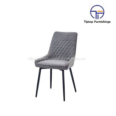 Tiptop Modern Fabric Cover Steel Leg Hotel Dining Chair