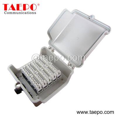 Outdoor waterproof 50 pair telephone distribution point dp box with krone back mount frame and module