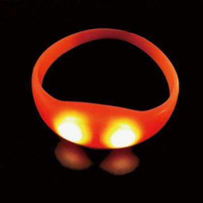 Wedding Decoration Custom LOGO Light up Glow Silicone Wristband Sound Activated LED Bracelet