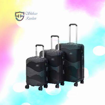 Wholesale Customized ABS PC Hard Shell 20/24/28 Inch Printed Luggage Luxury Design Travel Bags Suitcase Set 3PCS