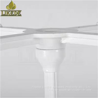 European Classic Antique White Cast Iron Metal Table Base Frame With Powder Coating on Sale photo-3