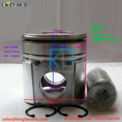 engine parts 6D102 Piston 673831-2111 fit for Komatsu