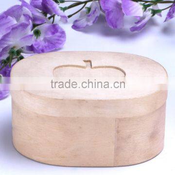 wooden soft box,Custom art mind box, wooden round box for apple