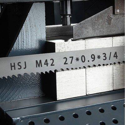 hubei hongshengjie m42 bimetal band saw blade for cutting round steel, used in sawing machine, high-speed steel, high-speed tool steel, 3505 saw blade