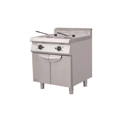 Automatic Double Tanks Fryer with Cabinet 700x700mm for Food Processing Plants