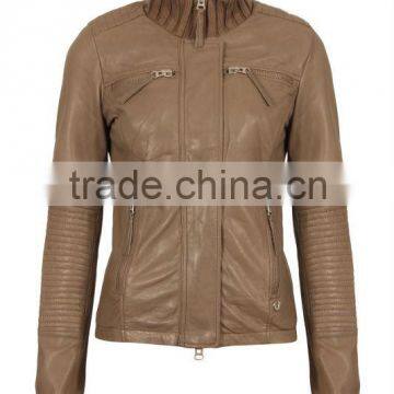 genuine leather winter jacket women