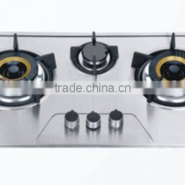 three burner glass top gas hob