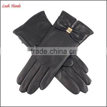 Women's Winter Genuine Leather Hand Gloves photo-4