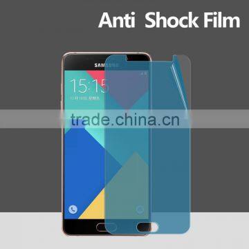 Factory supplier blue anti shock screen film guard for Samsung A7 shatter proof screen cover